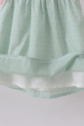 Easter Lamb Blessings Smocked Swiss Dot Girl Dress