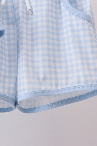 Timeless Brother Smocked Gingham Shorts Set