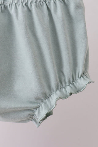 Strawberry Patch Sage Ruffle Bloomer Set