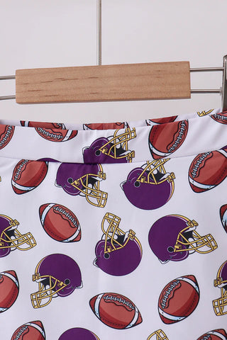 Football Frenzy Purple Active Skort Set