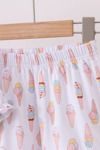 Sweet Scoops Bamboo Ruffle Pajama Set