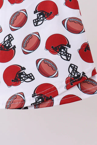 Football Frenzy Red Active Skort Set