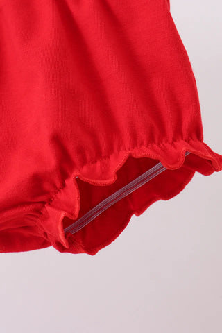 Americana Classic Smocked Jacquard Ruffle Bloomer Set