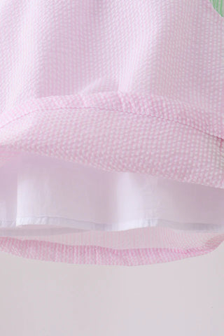 Summer Sprout Seersucker Girl Bloomer Set