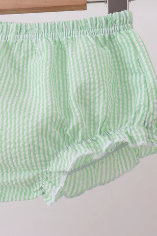Summer Sprout Seersucker Girl Bloomer Set