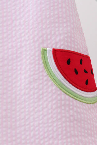 Summer Sprout Seersucker Girl Bloomer Set