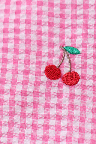 Cherry Jubilee Gingham Girl Shorts Set