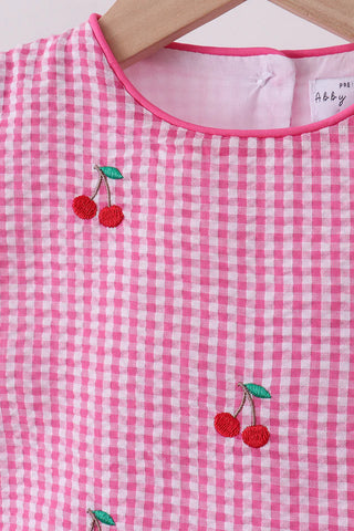 Cherry Jubilee Gingham Girl Shorts Set