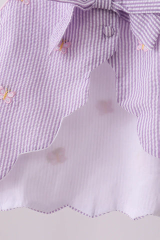 Butterfly Charm Seersucker Bloomer Set