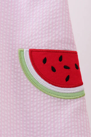Summer Sprout Seersucker Girl Dress