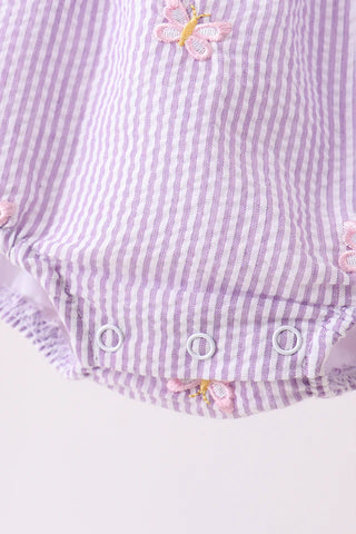 Butterfly Charm Seersucker Baby Bubble