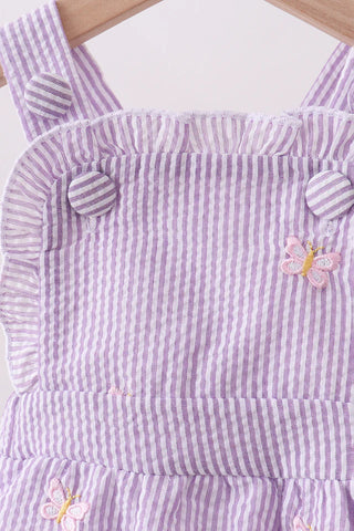 Butterfly Charm Seersucker Baby Bubble