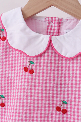 Cherry Jubilee Gingham Girl Bloomer Set