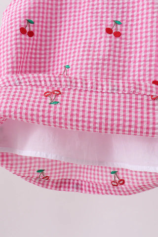 Cherry Jubilee Gingham Girl Bloomer Set