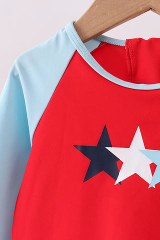Rocket Pop Star Ruffle Rashguard Swimsuit