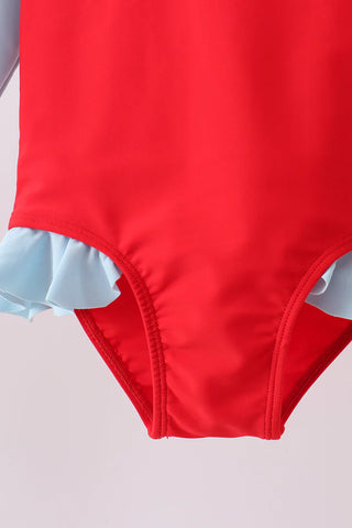 Rocket Pop Star Ruffle Rashguard Swimsuit