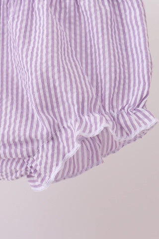 Butterfly Charm Seersucker Baby Bloomer Set