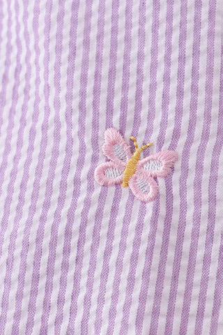 Butterfly Charm Seersucker Baby Bloomer Set