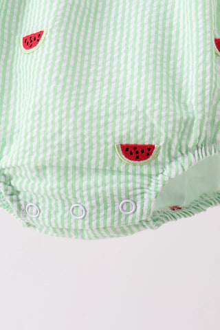 Summer Sprout Seersucker Boy Bubble