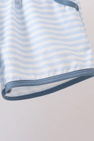 Maddox Blue Bay Stripe Shorts Set