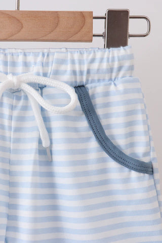 Maddox Blue Bay Stripe Shorts Set