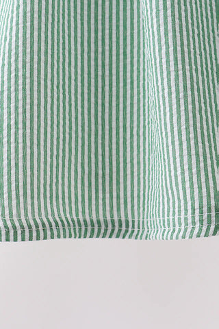 Watermelon Parade Smocked Seersucker Shorts Set