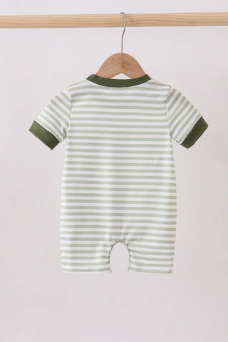 Mallard Trail Stripe Boy Romper