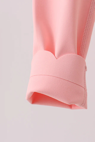 Ashley Pink Scalloped Yoga Active Leggings