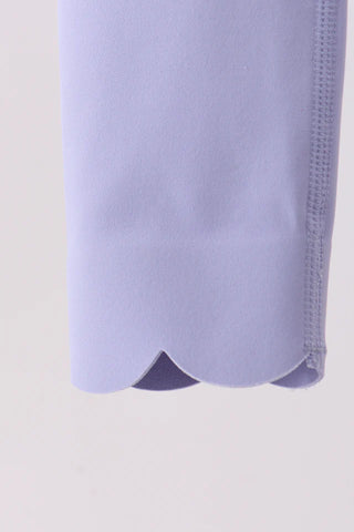 Ashley Violet Scalloped Yoga Active Leggings
