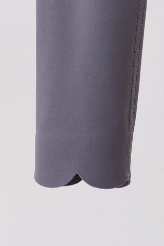 Ashley Gray Scalloped Yoga Active Leggings