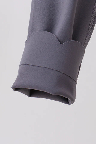 Ashley Gray Scalloped Yoga Active Leggings