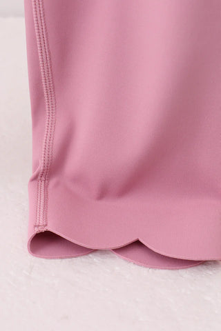 Ashley Lilac Scalloped Yoga Active Women’s Leggings