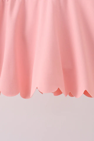 Ashley Pink Scalloped Yoga Skorts Set