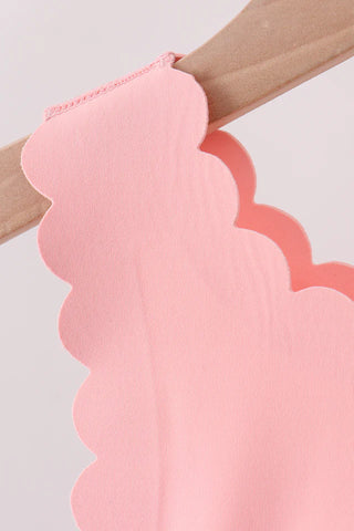 Ashley Pink Scalloped Yoga Skorts Set