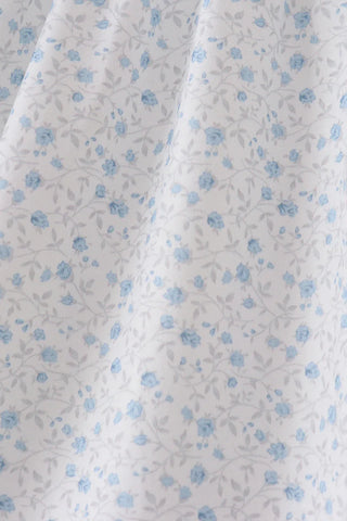 Lenora Blue Garden Embroidered Dress