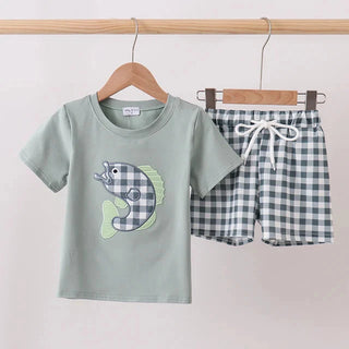 Castaway Fish Boy Shorts Set