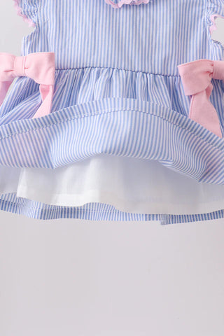Bristol Blue Ruffle Bloomer Set