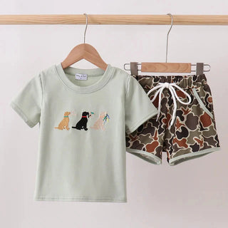 Duck Camp Dogs Camo Boy Shorts Set