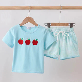Ready for School Apple Boy Shorts Set