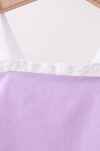 Lavender Heirloom Bow Ruffle Bubble