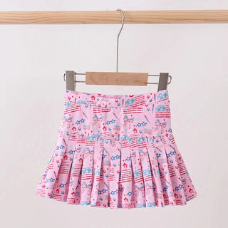 Stars & Sparkles Pink Pleated Skort