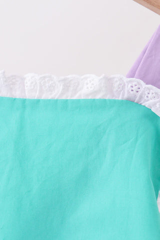 Teal Heirloom Bow Ruffle Bubble