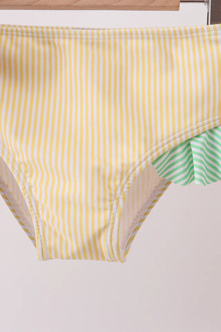 Kendall Pastel Color Block Ruffle 2pc Swimsuit