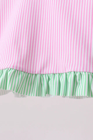 Kendall Pastel Color Block Ruffle 2pc Swimsuit