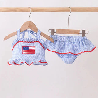 American Honey Gingham Ruffle 2pc Swimsuit