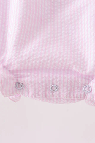 Lemon Zest Seersucker Ruffle Bubble