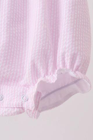 Lemon Zest Seersucker Ruffle Bubble