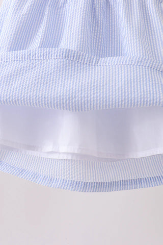 Kendall Pastel Color Block Seersucker Girl Shorts Set