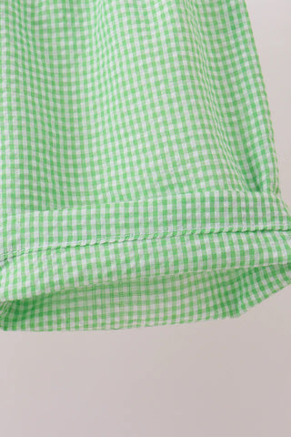 Summer Sprout Seersucker Boy Shorts Set