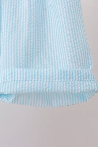 Fresh Picked Lime Seersucker Boy Shorts Set